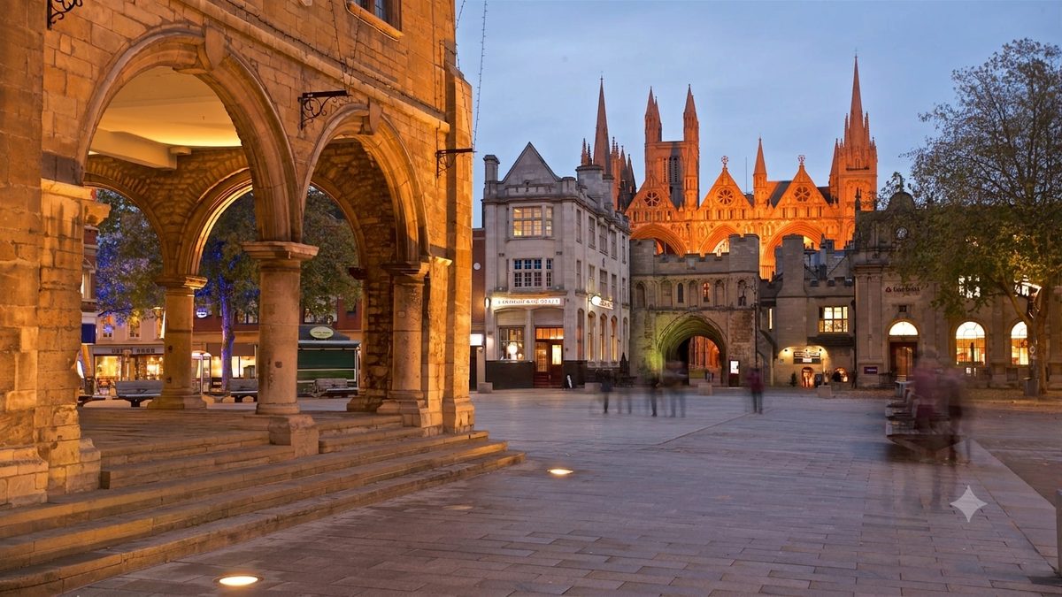 View across Peterborough, England